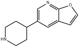 Furo[2,3-b]pyridine, 5-(4-piperidinyl)-,1367970-80-6,结构式