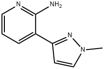 2-Pyridinamine, 3-(1-methyl-1H-pyrazol-3-yl)- Struktur