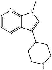 1H-Pyrrolo[2,3-b]pyridine, 1-methyl-3-(4-piperidinyl)- Struktur