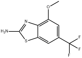 4-methoxy-6-(trifluoromethyl)-1,3-benzothiazol-2-amine Struktur