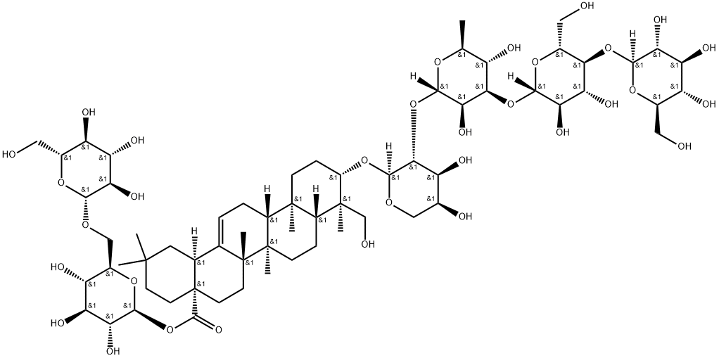 灰毡毛忍冬皂苷乙,136849-88-2,结构式