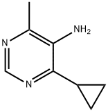 4-环丙基-6-甲基嘧啶-5-胺 结构式
