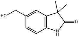 5-(hydroxymethyl)-3,3-dimethyl-2,3-dihydro-1H-indol-2-one 结构式