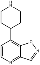 Isoxazolo[4,5-b]pyridine, 7-(4-piperidinyl)- Structure