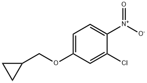 Benzene, 2-chloro-4-(cyclopropylmethoxy)-1-nitro- 结构式