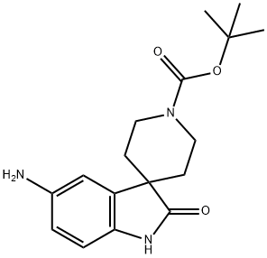 5-氨基-2-氧螺环[二氢吲哚-3,4'-哌啶]-1'-羧酸叔丁酯,1373029-41-4,结构式