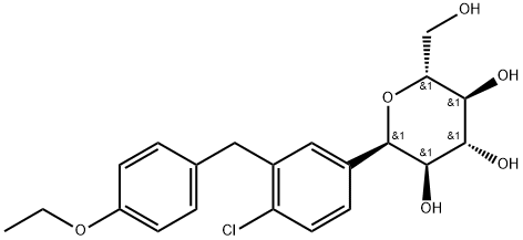 D-Glucitol, 1,5-anhydro-1-C-[4-chloro-3-[(4-ethoxyphenyl)methyl]phenyl]-, (1R)- Structure