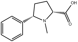 (2R,5S)-1-甲基-5-苯基吡咯烷-2-羧酸 结构式