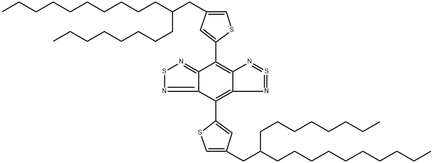 4,8-双[4-(2-辛基十二烷基)-2-基]苯并[1,2-C : 4,5-C']-双[1,2,5]噻二唑 结构式