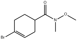 4-溴-N-甲氧基-N-甲基环己-3-烯-1-甲酰胺 结构式