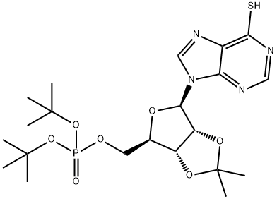 2,3-O-(1-Methylethylidene)-6-thio-5-inosinic Acid Bis(1,1-Dimethylethyl) Ester Structure