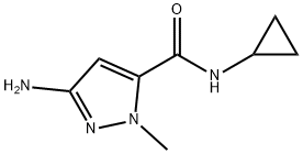3-amino-N-cyclopropyl-1-methyl-1H-pyrazole-5-carboxamide Structure