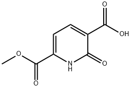 6-carbomethoxy-2-oxa-1,2-dihydropyridine-3-carboxylic acid Struktur