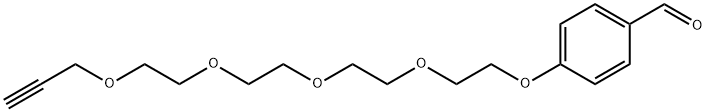Benzaldehyde, 4-(3,6,9,12-tetraoxapentadec-14-yn-1-yloxy)- Struktur