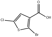 2-溴-5-氯噻吩-3-羧酸,1379306-17-8,结构式