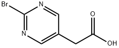 2-(2-溴嘧啶-5-基)乙酸 结构式