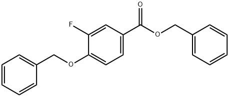Benzoic acid, 3-fluoro-4-(phenylmethoxy)-, phenylmethyl ester Structure