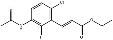 2-Propenoic acid, 3-[3-(acetylamino)-6-chloro-2-fluorophenyl]-, ethyl ester, (2E)- Structure