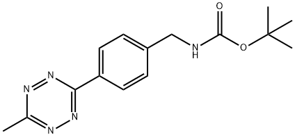 tert-Butyl N-(((4-(6-methyl-1,2,4,5-tetrazin-3-yl)phenyl)methyl)carbamate Structure