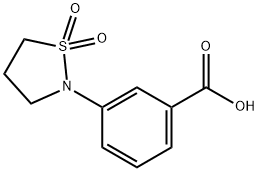 3-(1,1-二氧化-2-异噻唑烷基)苯甲酸, 138099-41-9, 结构式