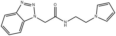 2-(1H-1,2,3-Benzotriazol-1-yl)-N-[2-(1H-pyrrol-1-yl)ethyl]acetamide 结构式