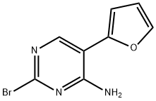 2-Bromol-4-amino-5-(2-furyl)pyrimidine Structure
