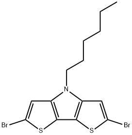 2,6-dibromo-4-hexyl-4H-dithieno[3,2-b:2',3'-d]pyrrole 结构式
