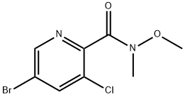 2-Pyridinecarboxamide, 5-bromo-3-chloro-N-methoxy-N-methyl- Struktur