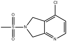 4-chloro-6-methanesulfonyl-5H,6H,7H-pyrrolo[3,4-b]pyridine Struktur