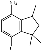 7-fluoro-1,1,3-trimethyl-2,3-dihydro-1-inden-4-amine 化学構造式