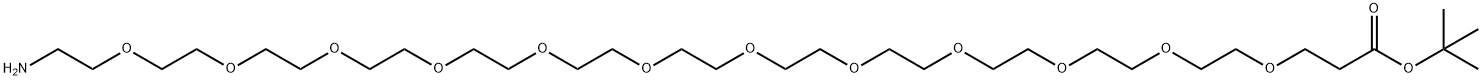 AMINO-PEG12-PROPANOIC ACID T-BUTYL ESTER, 1383814-00-3, 结构式