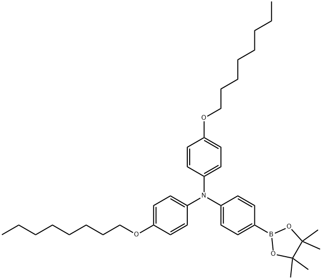 4-硼酸酯-4',4'-二辛氧基三苯胺,1384270-52-3,结构式