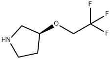 Pyrrolidine, 3-(2,2,2-trifluoroethoxy)-, (3S)- Structure