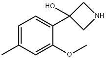 3-(2-甲氧基-4-甲基苯基)氮杂环丁烷-3-醇, 1388028-46-3, 结构式
