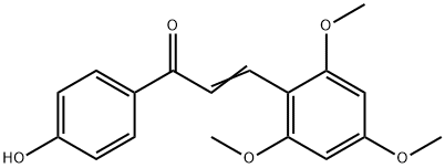 E)-1-(4-Hydroxy-phenyl)-3-(2,4,6-trimethoxy-phenyl)-propenone, 1389310-69-3, 结构式