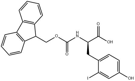(9H-Fluoren-9-yl)MethOxy]Carbonyl D-2-Iodotyrosine,1391567-02-4,结构式