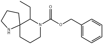 苯甲基 6-乙基-1,7-二氮杂螺[4.5]癸烷-7-甲酸基酯, 1391732-74-3, 结构式