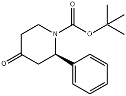 1-Piperidinecarboxylic acid, 4-oxo-2-phenyl-, 1,1-dimethylethyl ester, (2R)- Structure