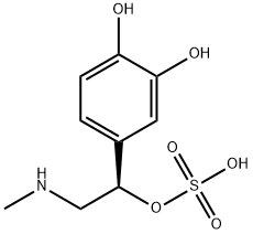 1,2-Benzenediol, 4-[(1R)-2-(methylamino)-1-(sulfooxy)ethyl]- Structure