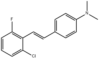 Benzenamine, 4-[(1E)-2-(2-chloro-6-fluorophenyl)ethenyl]-N,N-dimethyl- Structure