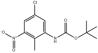 (5-氯-2-甲基-3-硝基苯基)氨基甲酸叔丁酯 结构式