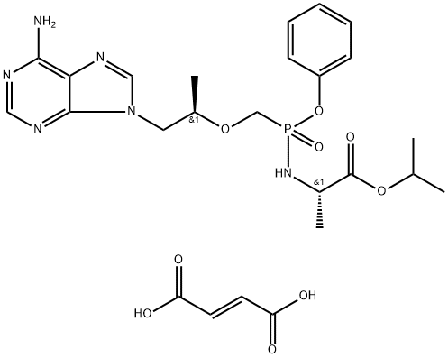 替诺福韦艾拉酚胺富马酸盐, 1392275-56-7, 结构式