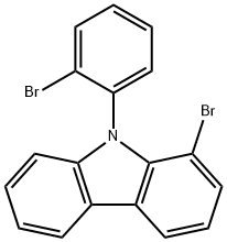 1-Bromo-9-(2-bromo-phenyl)-9H-carbazole 结构式
