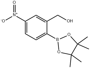 Benzenemethanol, 5-nitro-2-(4,4,5,5-tetramethyl-1,3,2-dioxaborolan-2-yl)- Structure