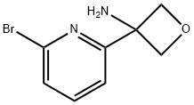 3-(6-bromopyridin-2-yl)oxetan-3-amine Struktur