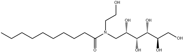 N-癸酰-N-(2-羟基乙基)葡萄糖胺, 139361-84-5, 结构式