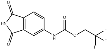 2,2,2-trifluoroethyl N-(1,3-dioxo-2,3-dihydro-1H-isoindol-5-yl)carbamate Struktur