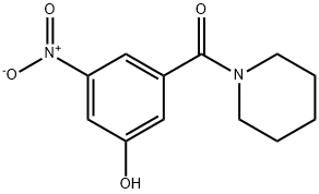 Methanone, (3-hydroxy-5-nitrophenyl)-1-piperidinyl- Struktur