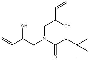Carbamic acid, N,N-bis(2-hydroxy-3-buten-1-yl)-, 1,1-dimethylethyl ester Struktur