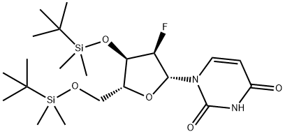 2’-Deoxy-2’-fluoro-3’,5’-bis-O-TBDMS-uridine Structure